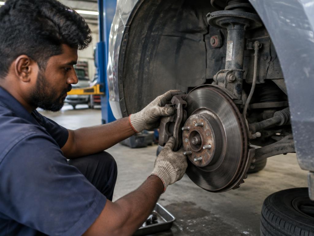Brake disc and caliper service